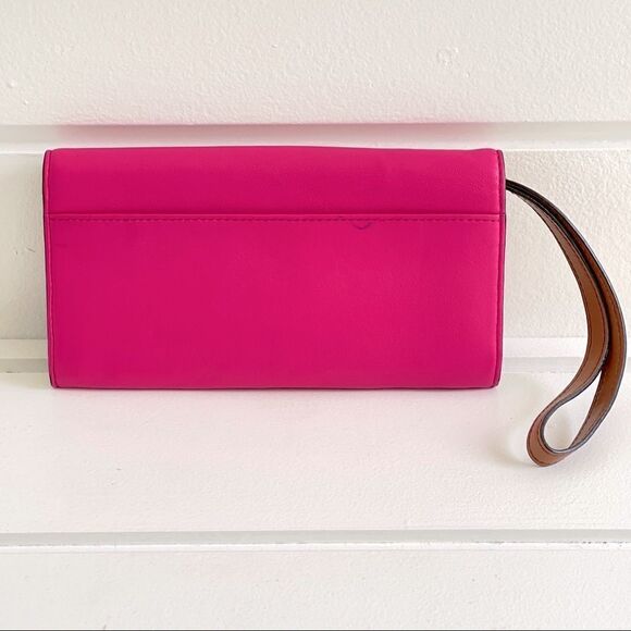 Kate Spade Bajarose Pink Hampton Road Turnlock Mara Wristlet Wallet - Picture 2 of 9